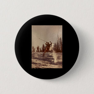 Will Is Skiing 6 Cm Round Badge