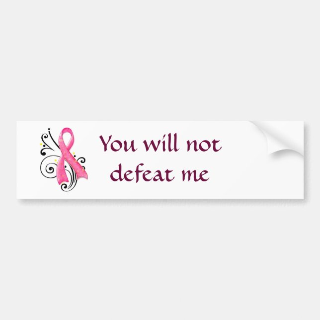 Will Not Defeat Me Bumper Sticker (Front)