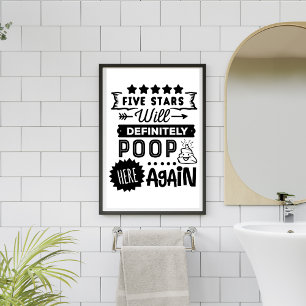 Will poop here again funny bathroom toilet sign