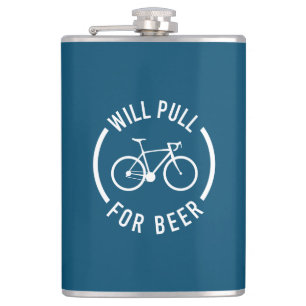 Will Pull For Beer Cycling Hip Flask
