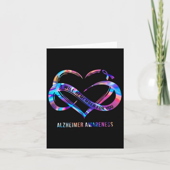 Will Remember For You Alzheimerheimer Awareness 1  Card (Front)