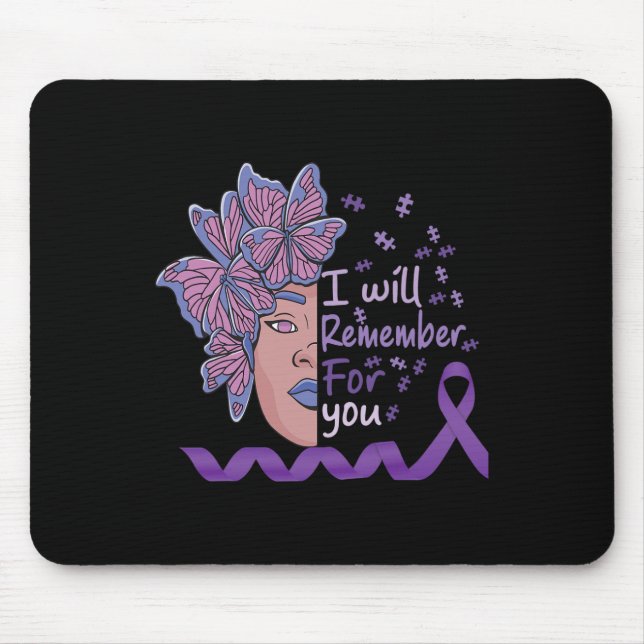 Will Remember For You Alzheimerheimer Awareness Bu Mouse Mat (Front)