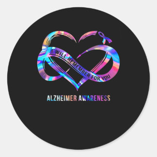 Will Remember For You Alzheimerheimer Awareness  Classic Round Sticker