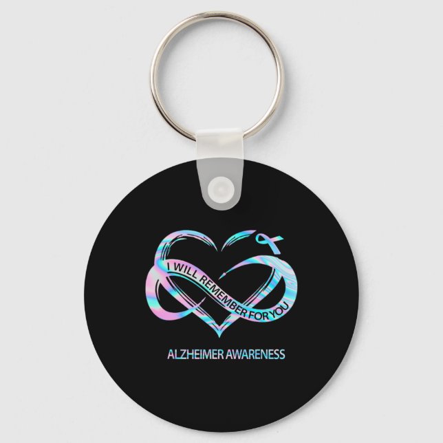 Will Remember For You Alzheimerheimer Awareness Cu Key Ring (Front)
