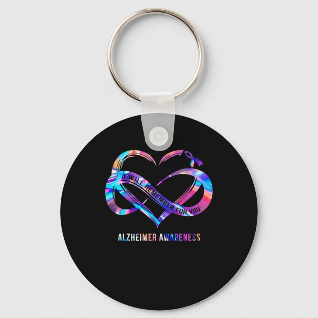 Will Remember For You Alzheimerheimer Awareness  Key Ring (Front)