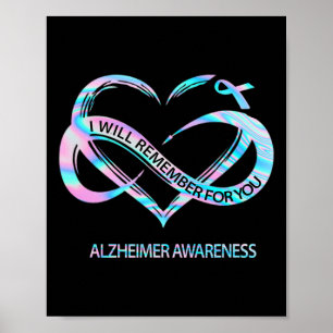 Will Remember For You Alzheimerheimer Awareness Poster