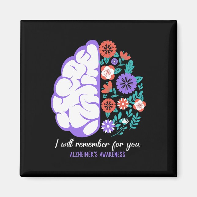 Will Remember For You Alzheimerheimer's Awareness  Magnet (Front)