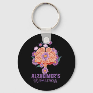 Will Remember For You Brain Alzheimerheimer's Awar Key Ring
