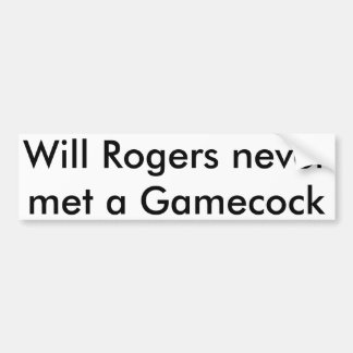 Will Rogers Bumper Sticker