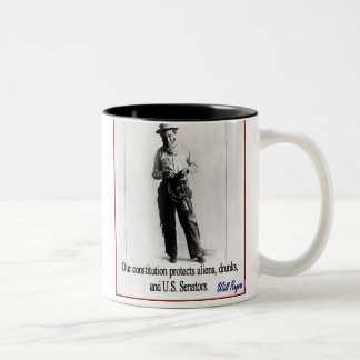 "Will Rogers - Constitution" Two-Tone Coffee Mug