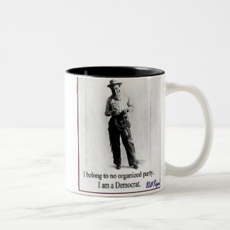 "Will Rogers - Democrat" Two-Tone Coffee Mug