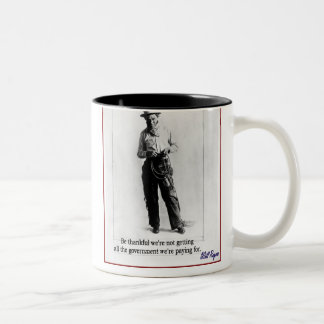 "Will Rogers - Government" Two-Tone Coffee Mug