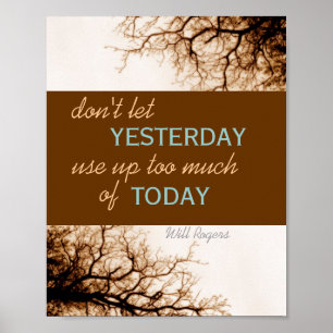 Will Rogers quote poster nature photo art sepia