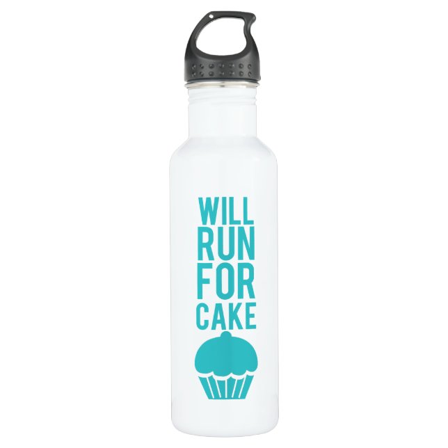 Will Run For Cake 710 Ml Water Bottle (Front)