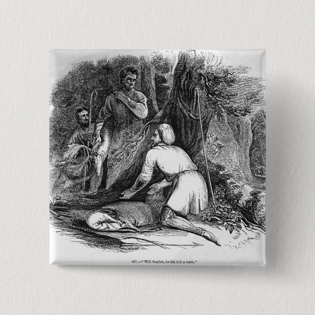 Will Scarlet Kills a Buck 15 Cm Square Badge (Front)