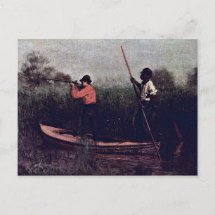 Will Schuster And Blackman Going Shooting Postcard