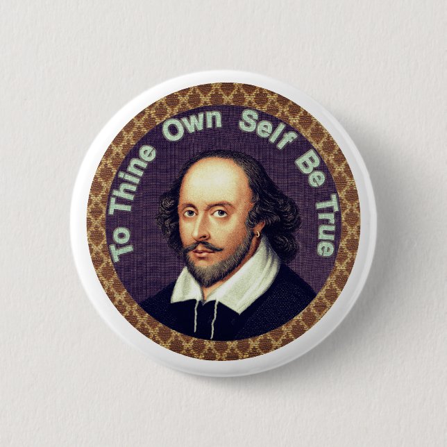 Will Shakespeare 6 Cm Round Badge (Front)