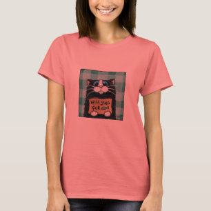 Will Sing for Fish - Cute Cat T-Shirt