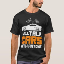 Will Talk Cars With Anyone Retro Vintage Design T-