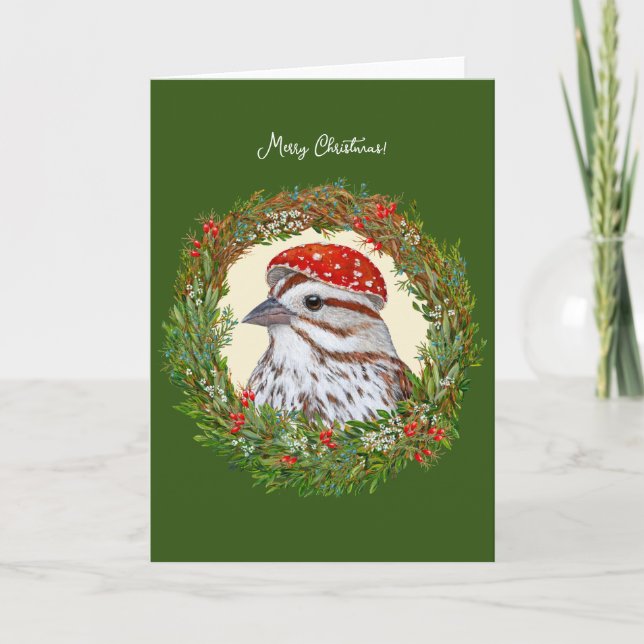 Will the sparrow Christmas card (Front)
