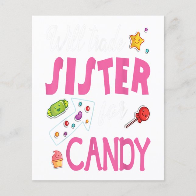 Will Trade Sister For Candy Happy Easter Day Gift Flyer (Front)