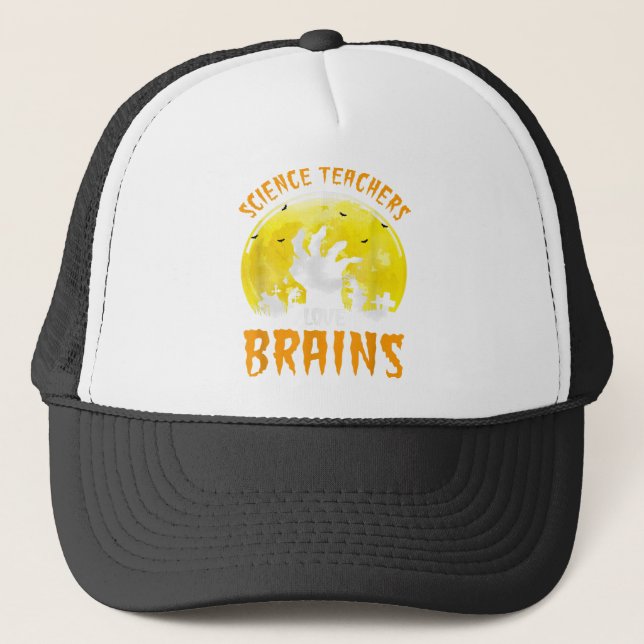 Will Trade Students For Candy Funny Halloween Teac Trucker Hat (Front)