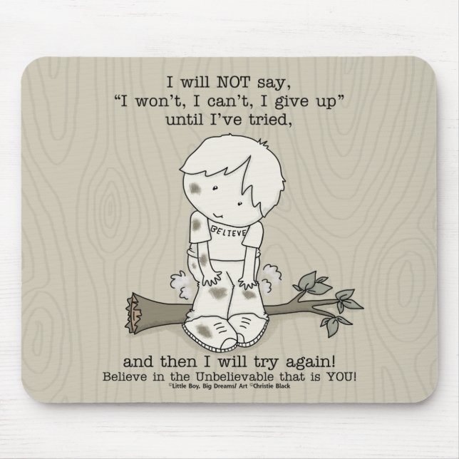 Will Try Again Mouse Mat (Front)