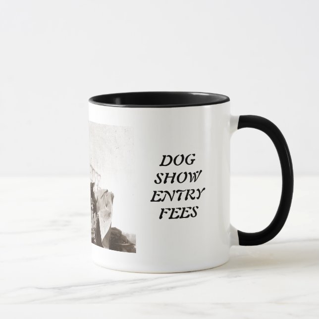 Will Work For Dog Show Entry Fees Ceramic Mug (Right)