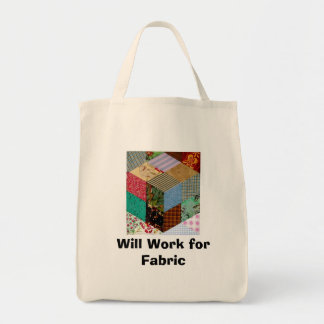 Will Work for Fabric Bag