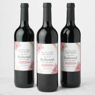 Will You Accept This Rosé Bridesmaid Proposal Wine Label