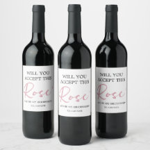 Will You Accept This Rose' Wine Label