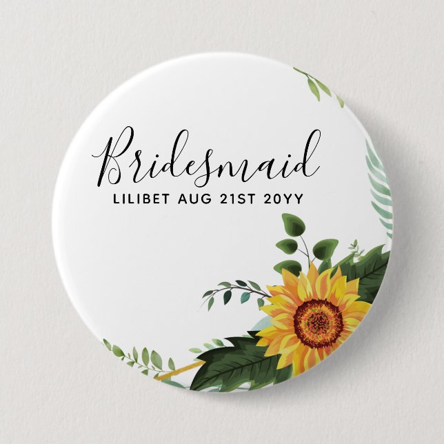 Will You Be Bridesmaid Maid Honour Thank You Mothe 7.5 Cm Round Badge (Front)