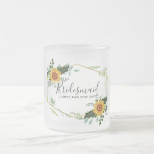 Will You Be Bridesmaid Maid Honour Thank You Mothe Frosted Glass Coffee Mug