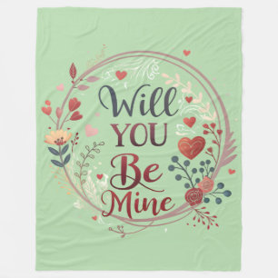 Will You Be Mine – A Timeless Promise of Love Fleece Blanket