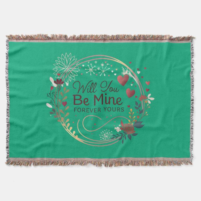 Will You Be Mine – A Timeless Promise of Love Throw Blanket (Front)