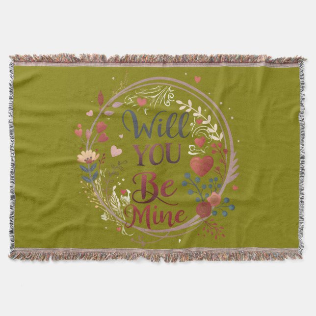 Will You Be Mine – A Timeless Promise of Love Throw Blanket (Front)
