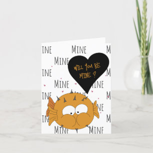 Will You Be Mine? PufferFish Love + Valentine Card