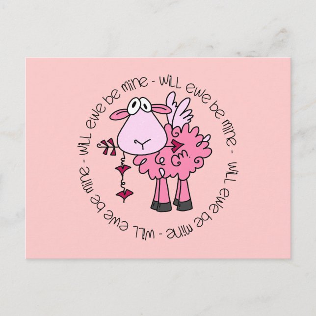 Will You Be Mine Valentine Holiday Postcard (Front)