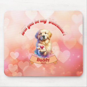 Will you be mine Valentine? personalised Mouse Mat