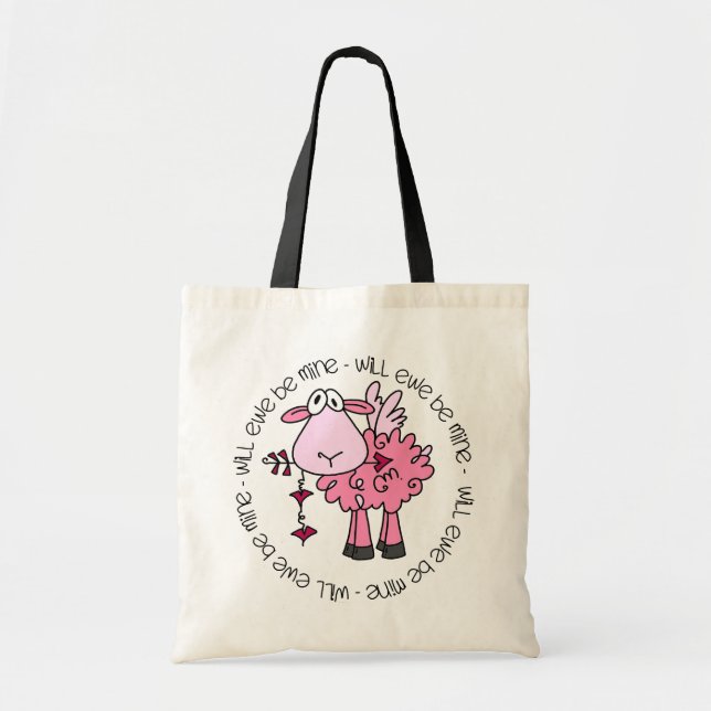 Will You Be Mine Valentine Tote Bag (Front)