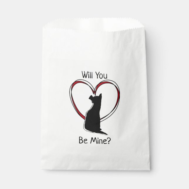 Will You Be Mine? | Valentine's Day Favour Bags (Front)
