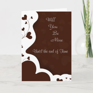 Will You Be Mine Valentine's Day Greeting Card