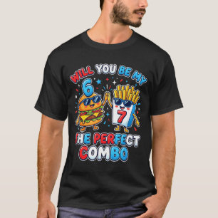 Will You Be My 6 7 Six Seven Perfect Combo Funny V T-Shirt