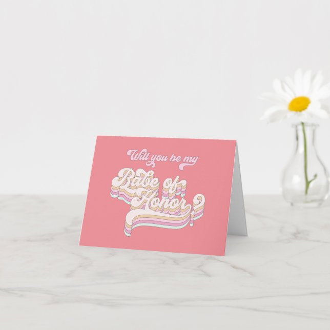 Will you be my babe of honour, bridal proposal card (Small Plant)