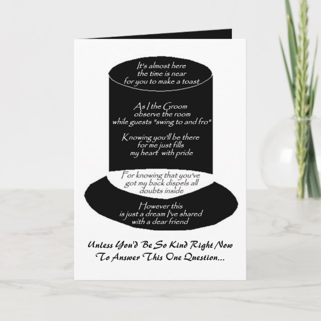 "Will You Be My Best Man" Card (Front)