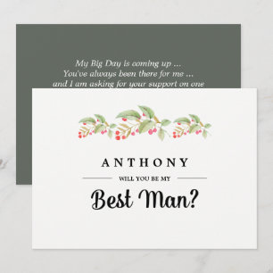 Will you be my Best Man? Custom Invitations