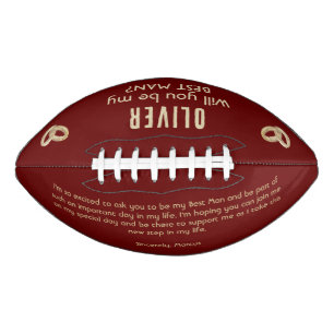 Will you be my Best Man Custom Name  American Football