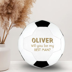 Will you be my Best Man Custom Name Football