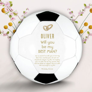 Will you be my Best Man Custom Name Football