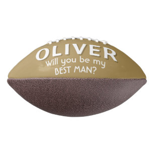 Will you be my Best Man Custom Name Football American Football